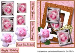 Pink Rose Greetings