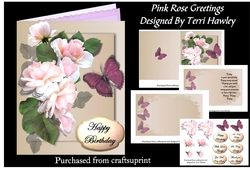 pink rose greetingd