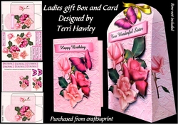 ladies gift box and card