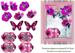 pink anemones greeting s