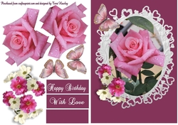 with love pink rose