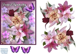 deepest sympathy with lilies