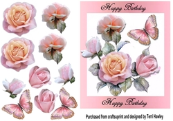 pink birthday roses