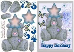 teddy bear birthday blue