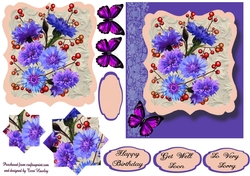blue corn flowers