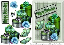 Birthday boxes green