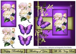 beautiful rose greetings purple