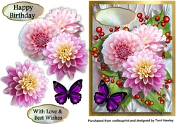 beautiful dahlia greetings