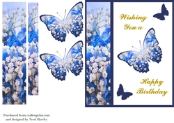 butterfly birthday wishes blue