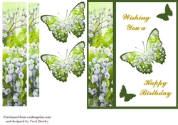 butterfly birthday wishes green