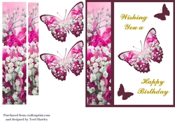 butterfly birthday wishes pink