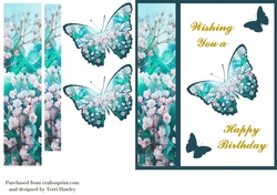 butterfly birthday wishes turquoise