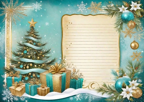 Christmas Journal Aqua