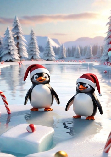Paper Christmas Pinguin