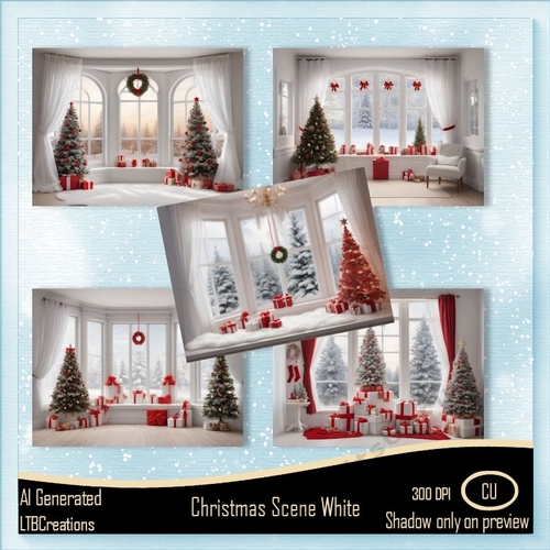 Christmas Scene White