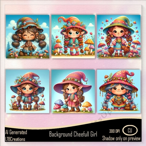 Background Cheerfull Girl