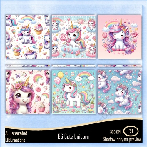 Background Cute Unicorns
