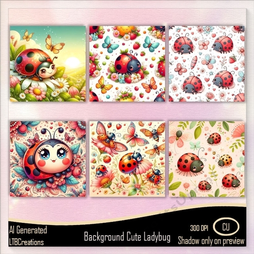 Background Cute Ladybug