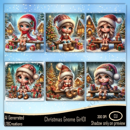 Christmas Gnome Girl01