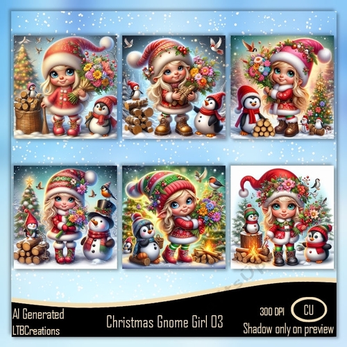 Christmas Gnome Girl03