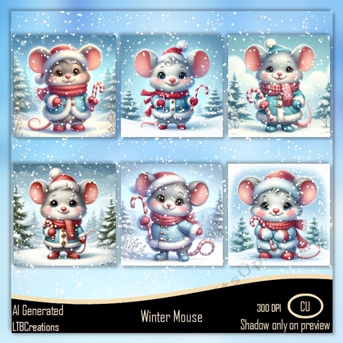 Cute Winter Mouse