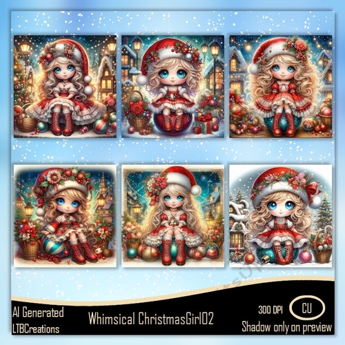 Whimsical Christmas Girl02