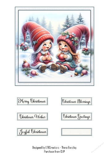 Cute Christmas Girls Topper