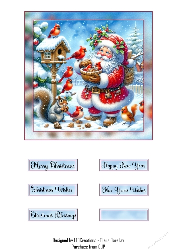 Santa and Friends Topper 