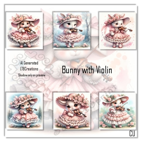Bunny with Violin