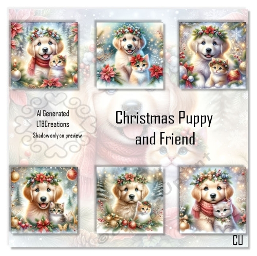 Christmaspuppy and Friend