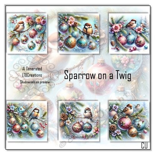 Sparrow on Twig