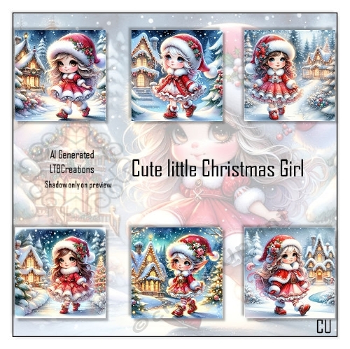 Cute Little Christmas  Girl