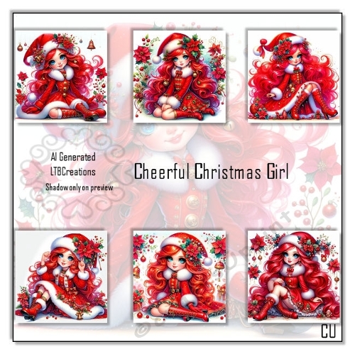 Cheerful Christmas Girl