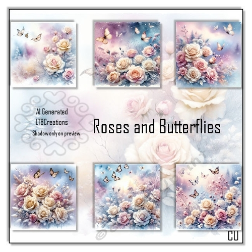 Roses and Butterflies