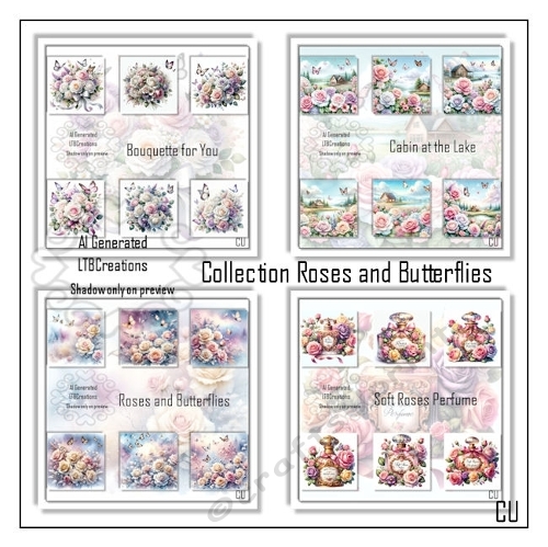 Collection Roses and Butterflies