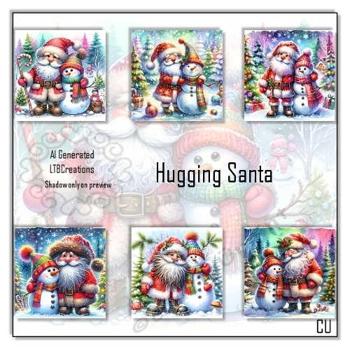 Hugging Santa