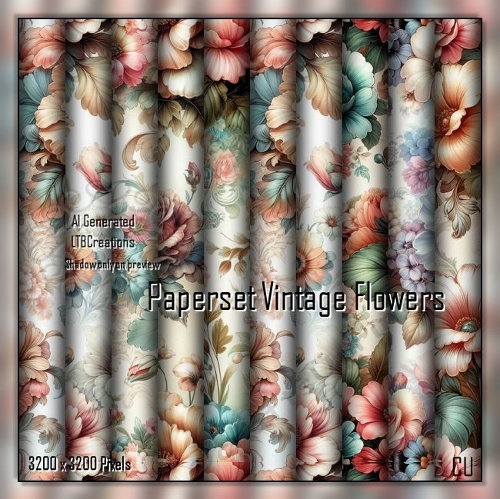 Paperset Vintage Flowers