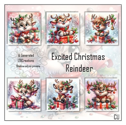 Excited Christmas Reindeer