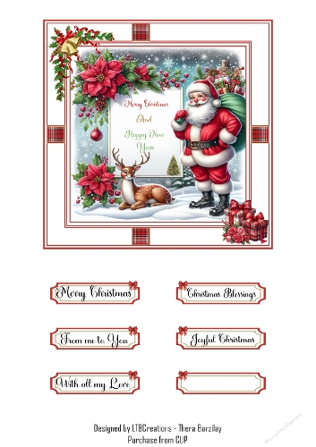 Santas Christmas Wish 03 Topper