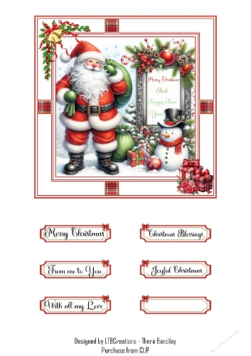 Santas Christmas Wish 01 Topper