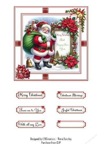 Santas Christmas Wish 02 Topper
