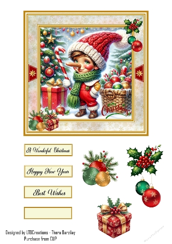Christmas Wishes Cartoon03 Topper