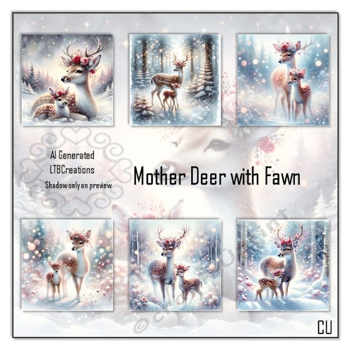 Mother Deer with Fawn