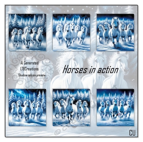 Horses in action