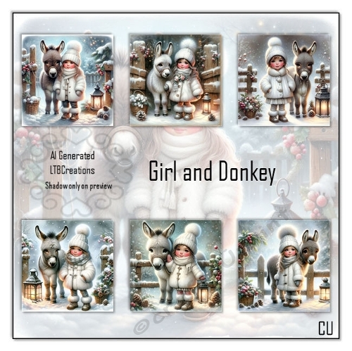 Girl and Donkey