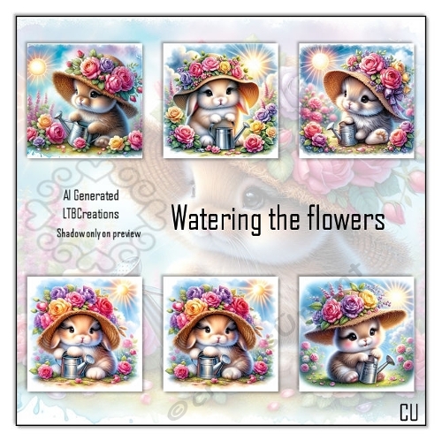 Watering the flowers