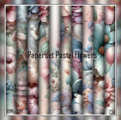 Paperset Pastel Flowers