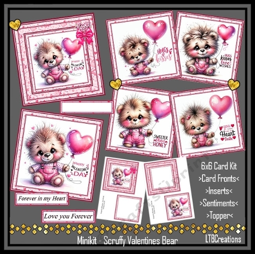 Minikit Scruffy Valentines Bear
