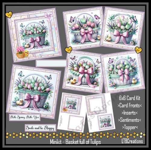 Minikit Basket full of Tulips