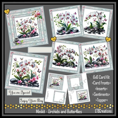 Minikit Orchids and Butterflies